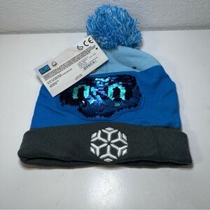 Overwatch Mei Snowball Sequin Beanie Hat Blue One Size Fits Most